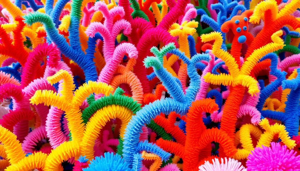 Chenille stem sculptures and 3D art projects